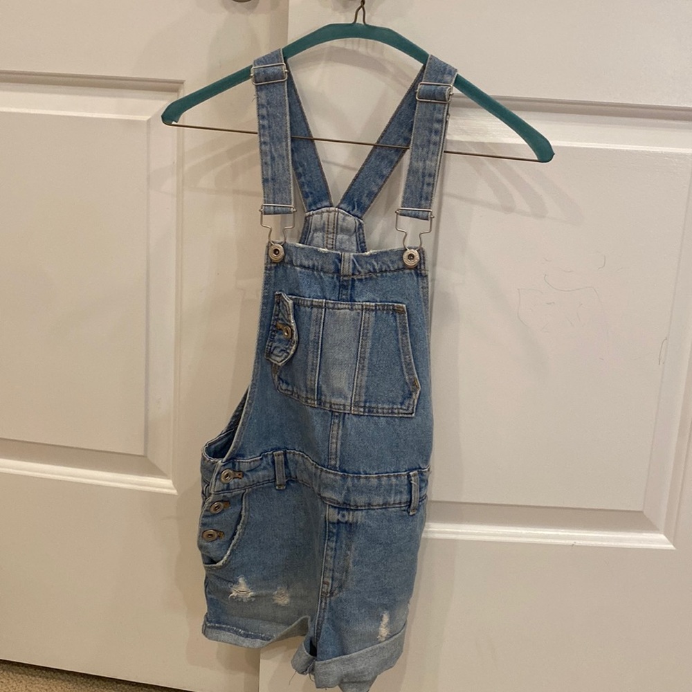 Cute, denim, zara romper